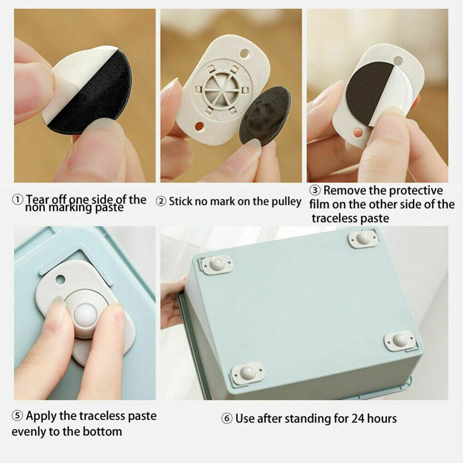Swivel casters with adhesive for small furniture Swivel casters with adhesive for small furniture